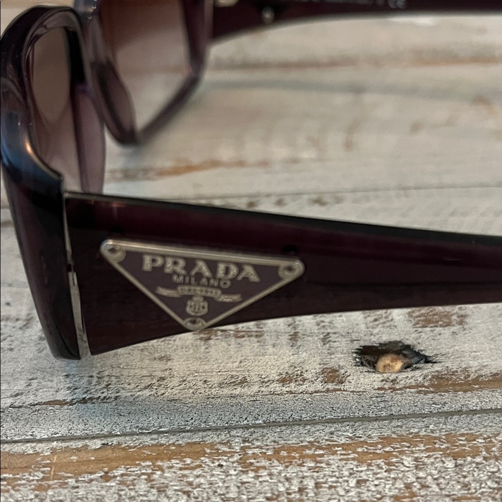 Prada Purple Gradient Rectangular Sunglasses - Picture 3 of 12